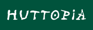 Logo de l'entreprise "Huttopia", vert et blanc.
