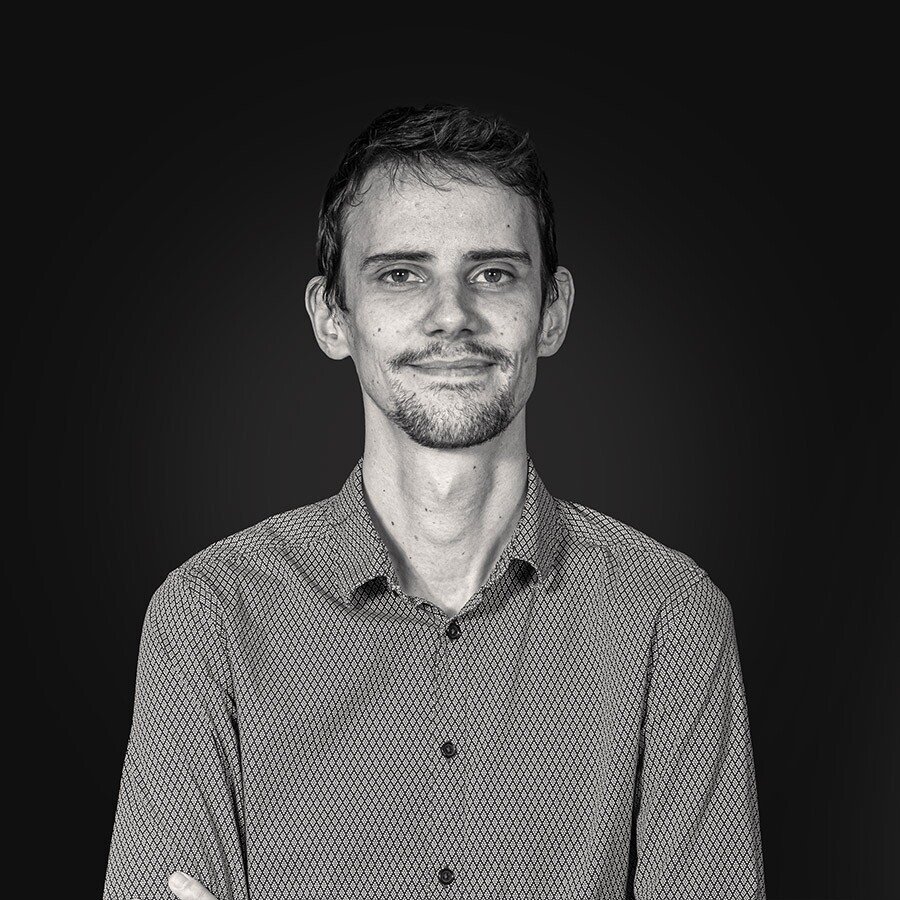 Portrait en noir et blanc